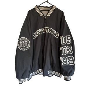 San Antonio Spurs Men 5XL GIII REVERSIBLE Varsity Jacket NBA Finals 05’ 03’ 99’